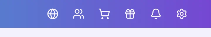 Header icons, with the gift icon that opens Invite & Earn