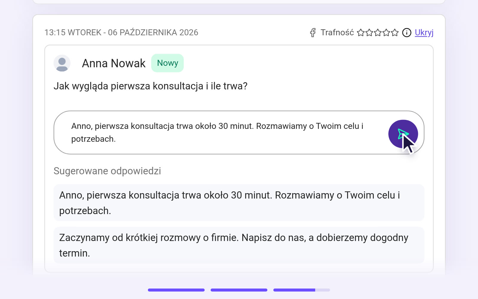 Komentarze w POSTIVA: ukryty obraźliwy komentarz i podpowiedź odpowiedzi gotowa do wysłania